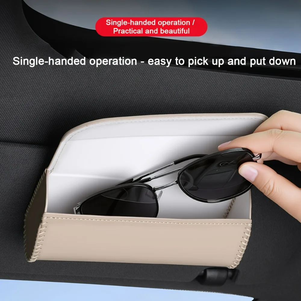 1pc A Must Have Artifact in The Car Hand Stitched Faux Leather Universal Car