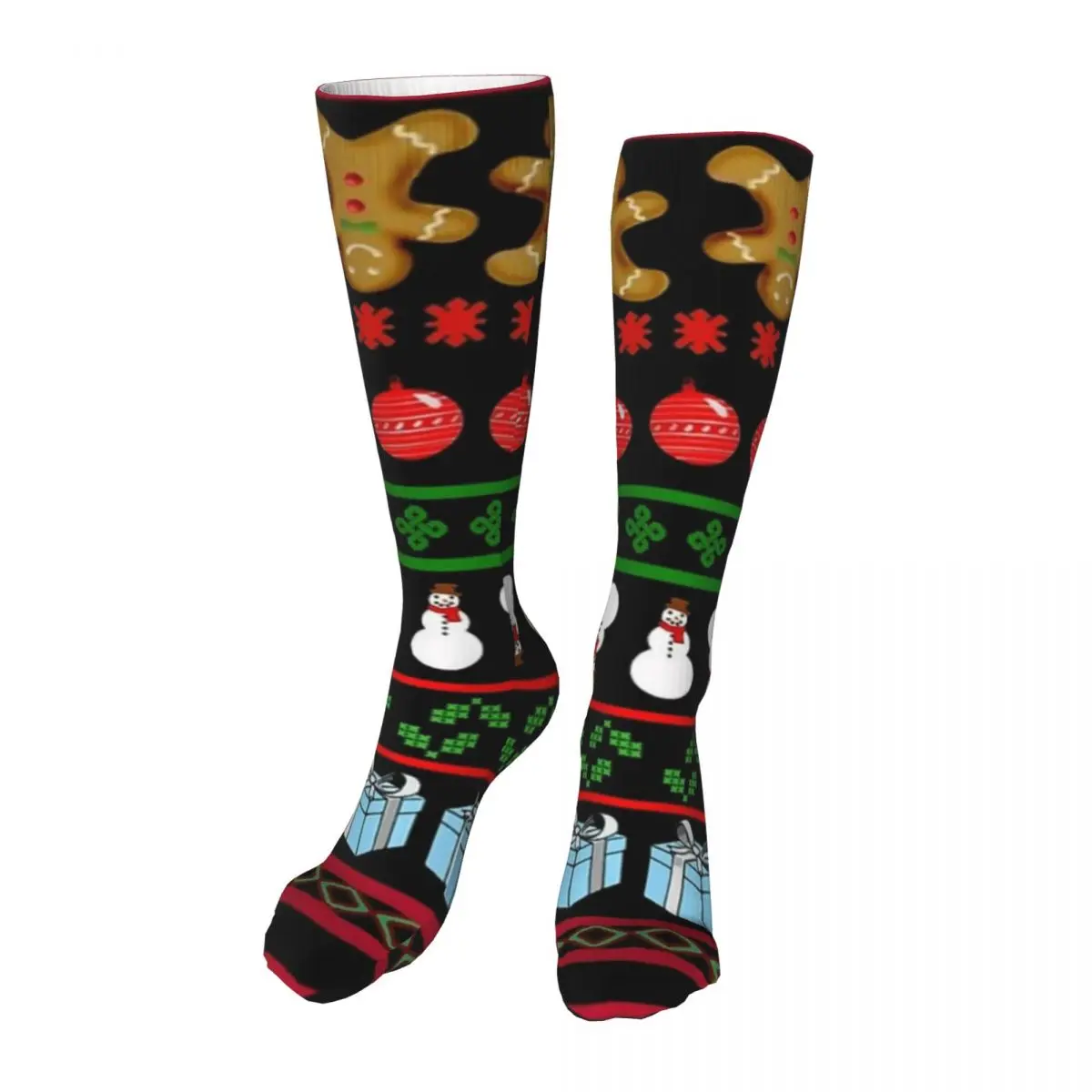 Adorable Ugly Christmas Sweater Adult Stockings Not Easy to Pilling Suitable For Sports Sports Stockings Customised Patterns