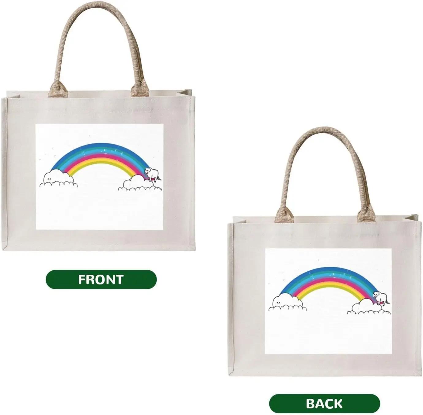 (Kleine regenboog) Canvas draagtas Strand Reizen Schoudertas Geschenken Schoudertas