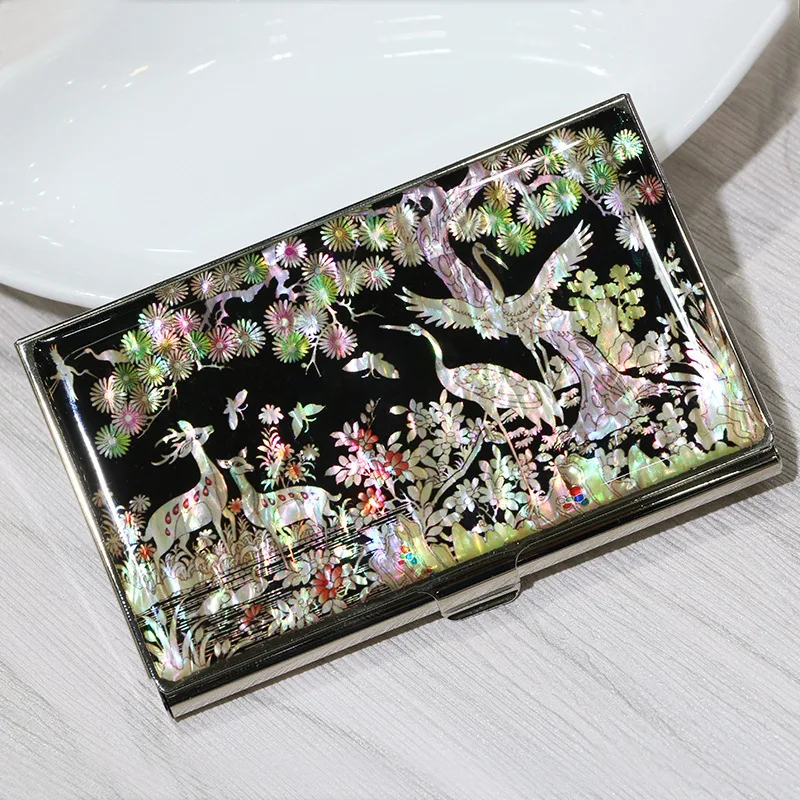 snail inlaid jewelry box, ancient opera , all handmade shells, picture name buckle set
