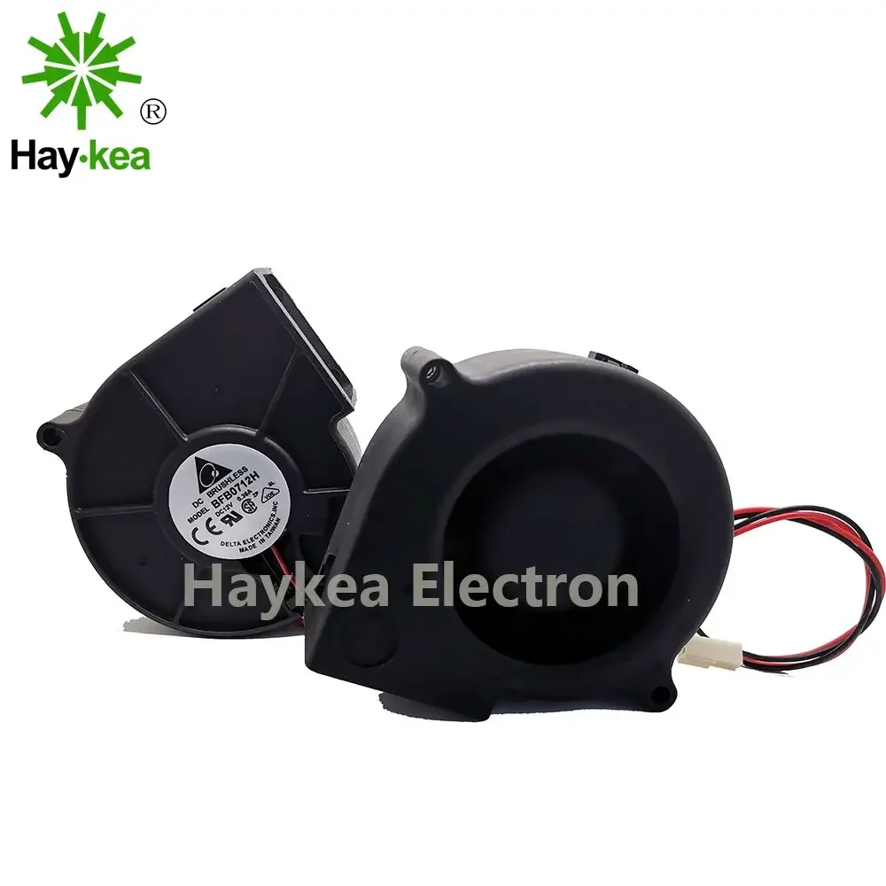 Original Delta BFB0712H 7530 75mm DC 12V 0.36A High Speed CFM Air Pressure Projector Blower Centrifugal Cooling Fan