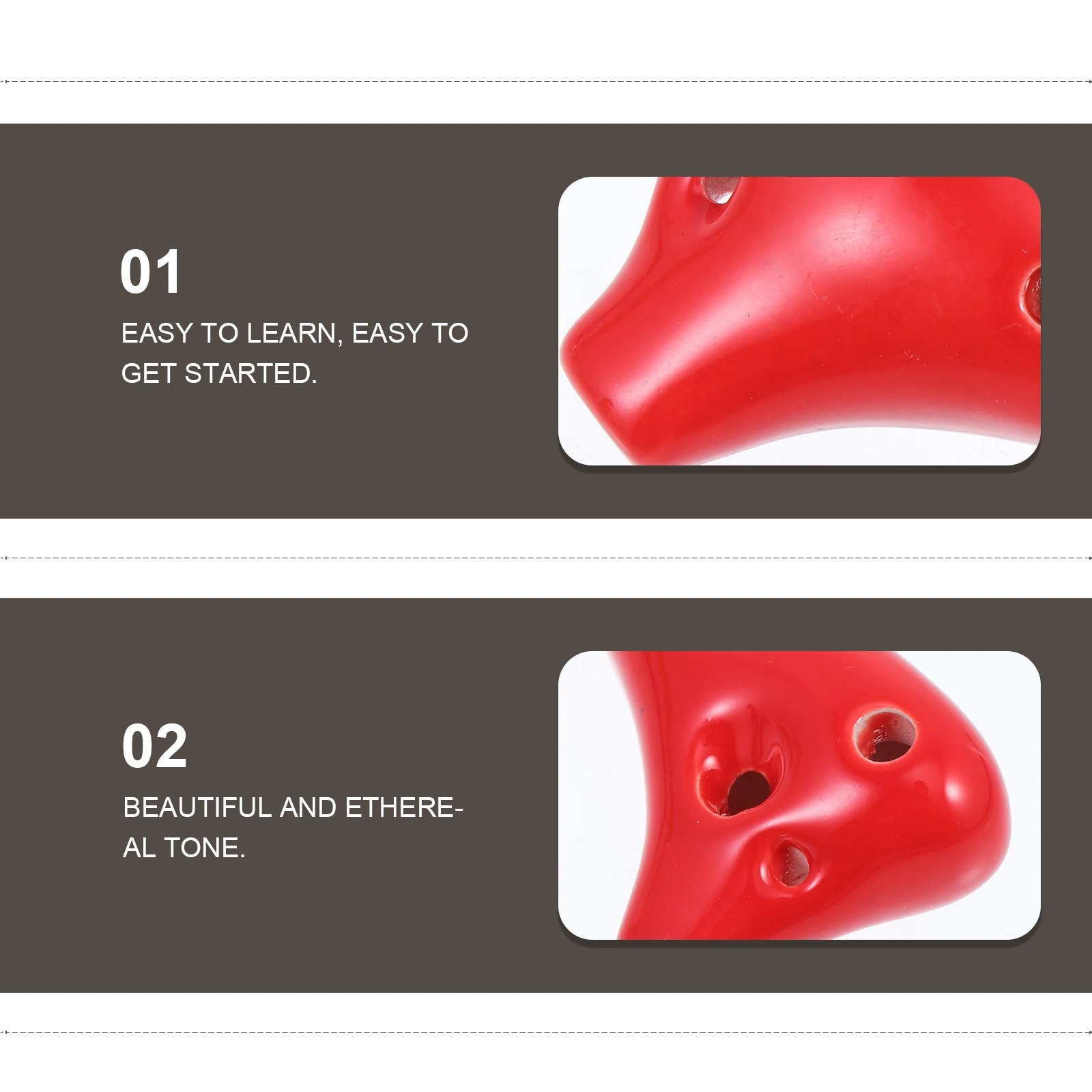 

1Set Creative Ocarina 6 Holes Musical Instrument Dolomite Material Durable Easy to Learn Portable Beginner Friendly