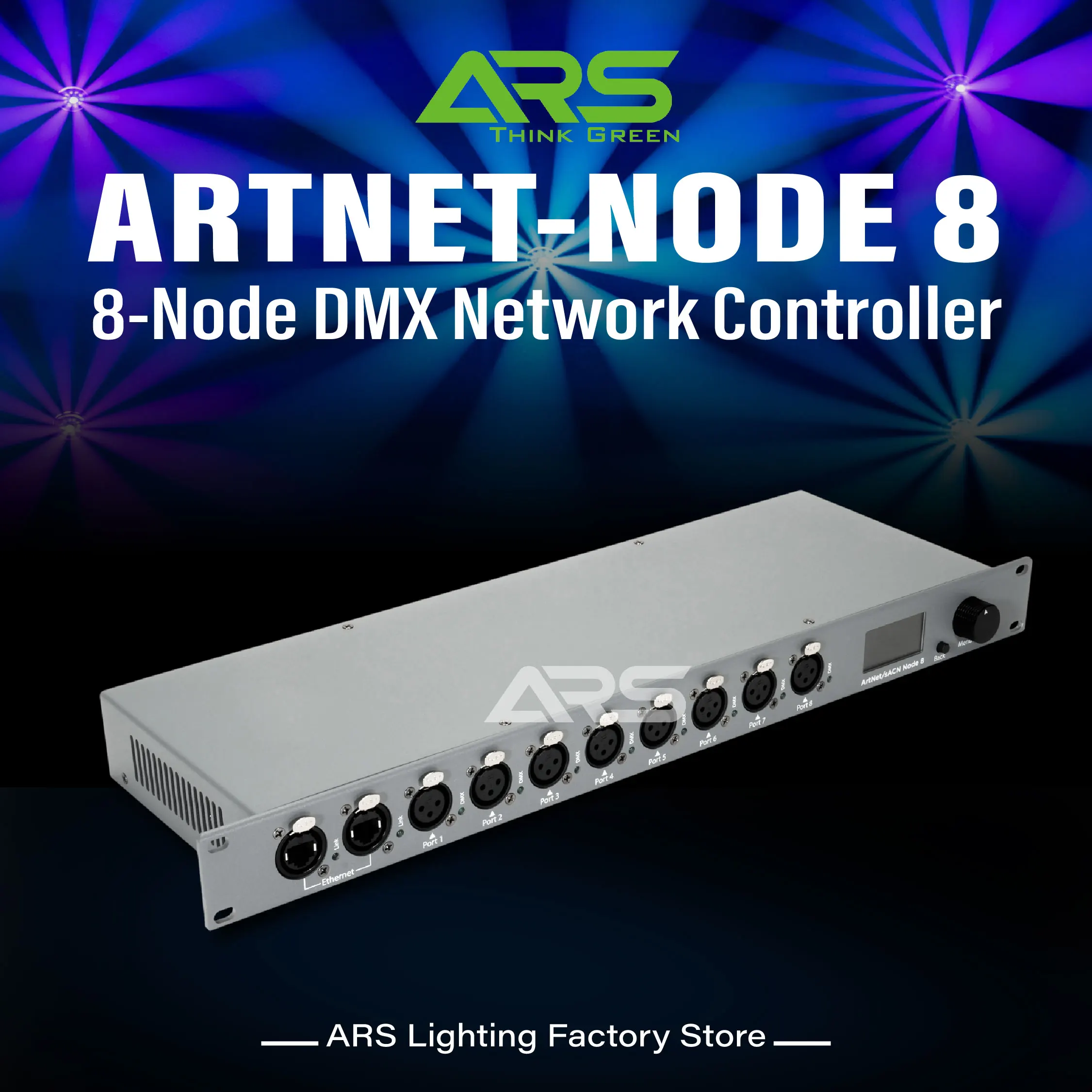 ArtNet-DMX Node 8 universes Artnet to DMX Converter DMX 512 Controller For LED Stage Light Club DJ bar disco wedding party