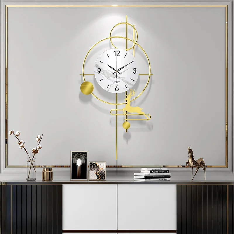 Swing Clock Wall Clock Living Room Home Creative Mute Clock Wall Porch Atmospheric Wall Watch