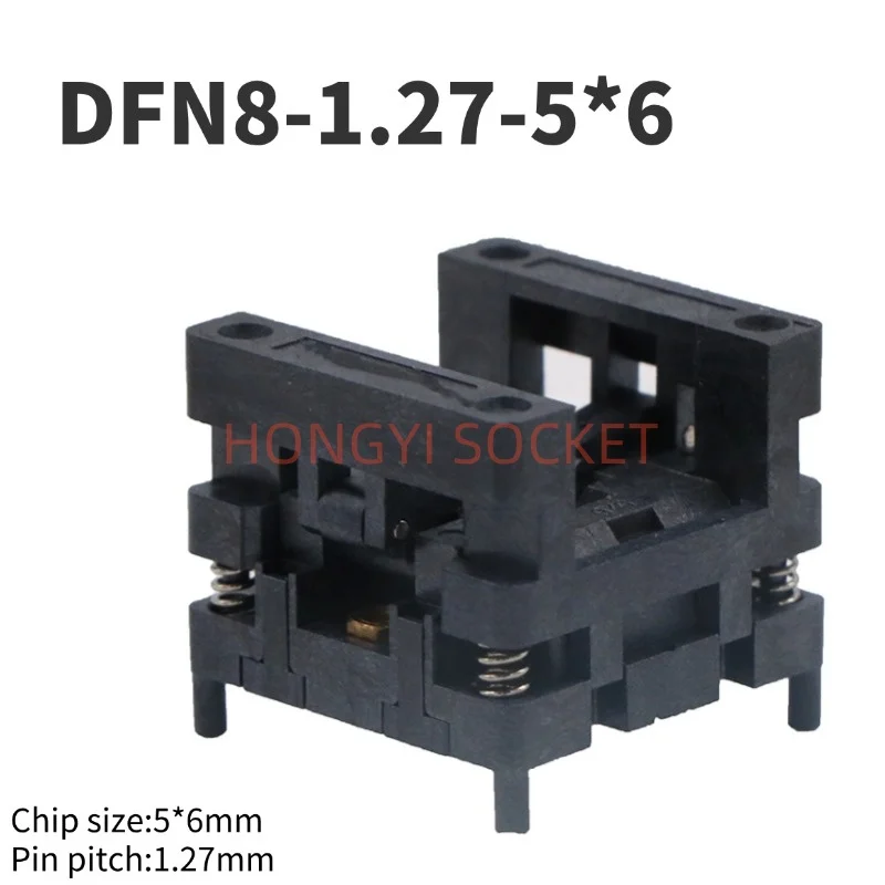 DFN8 8pin ICsocket pitch1.27 ICsize5*6 Teste de sonda de mola/burn/soquete de programa banhado a ouro HTOL HAST 30V 50mΩ assento de teste