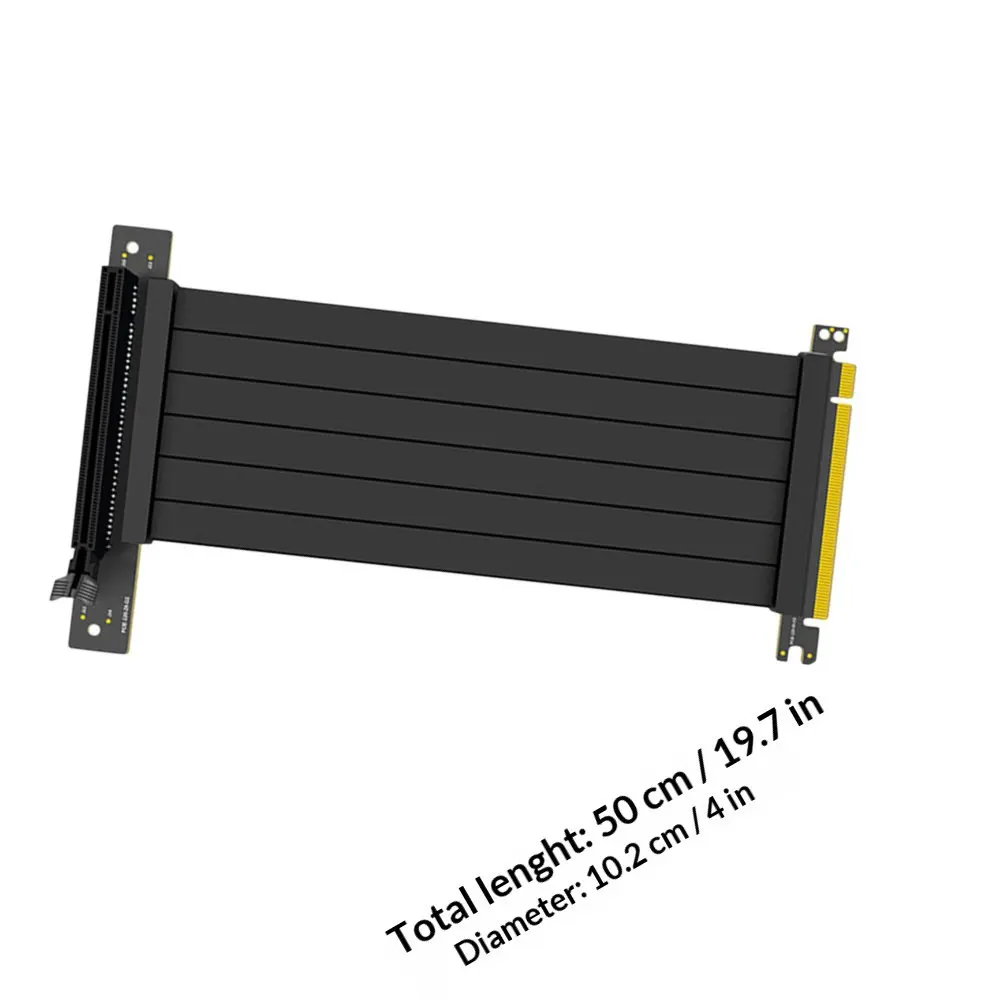 90 Degree Pci Riser Extension Cable 50Cm High Durability Copper Material Stable Signal Transmission for Graphics Card