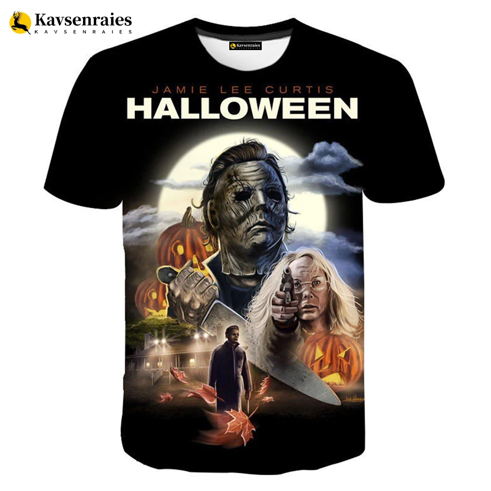 2022 Halloween Horror Michael Myers 3D Printed T-shirt Men Women Children T Shirt Boys Girls Cool Tops Short Sleeve Clothing