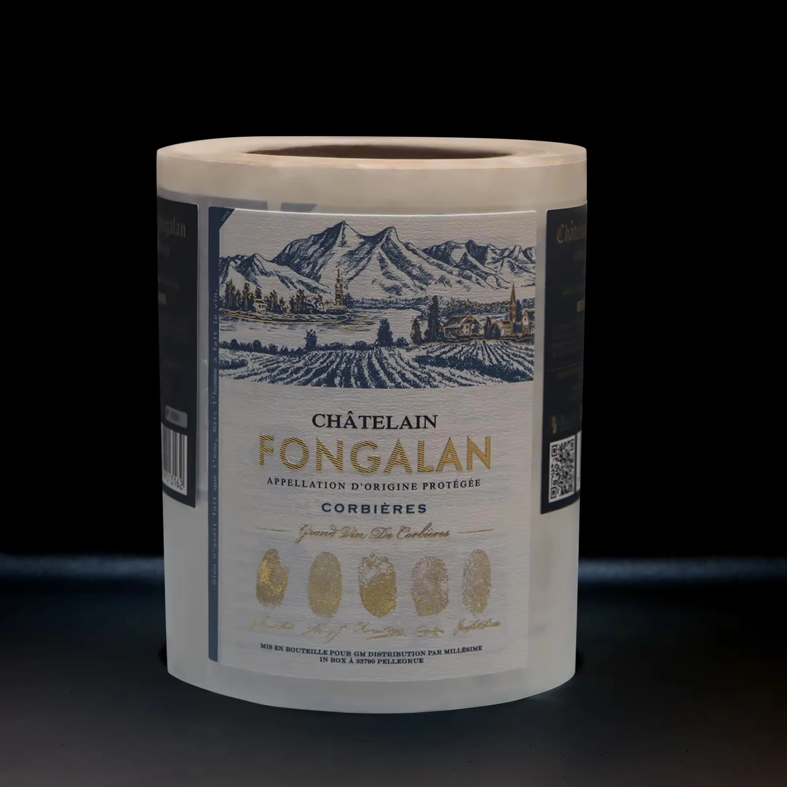 تسميات كتيب لاصقة متعددة الطبقات مخصصة | ملصقات قابلة للتقشير على الوجهين | ملصقات زجاجات النبيذ الورقية المزخرفة المطبوعة #2