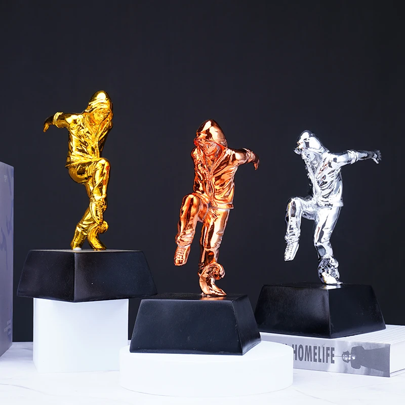 Creative Outstanding Street Dance Resin Trophy, Craft Gift Lettering, Excellent Award Ceremony, Home Decoration, 1Pc