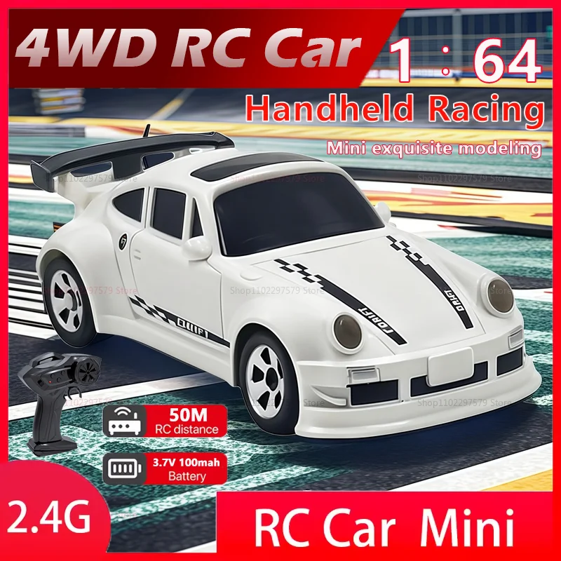 

2025 Новый 1/64 2.4G высокоскоростной дрифт RC автомобиль 4WD с дистанционным управлением мини GTR гоночная модель внедорожные игрушки подарок для мальчиков, детей, взрослых, подарок