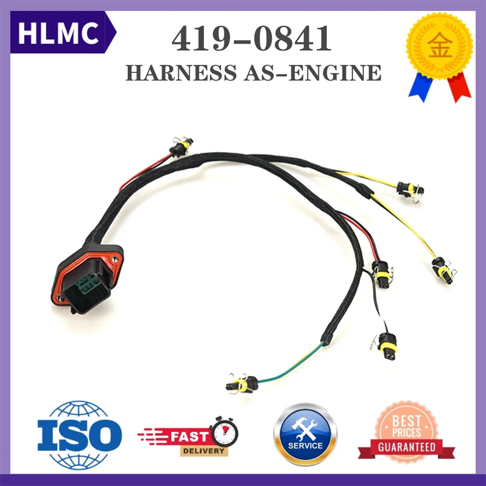 Excavator Spare Parts 419-0841 215-3249 Excavator C9 Excavator Injector Nozzle Wire Harness FOR E330C E330D E336D