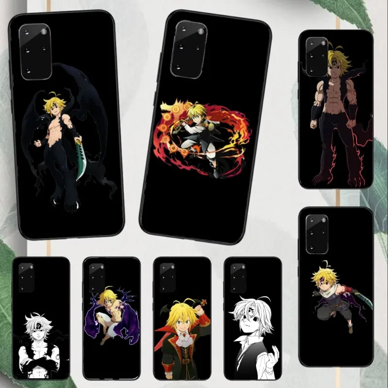 Meliodas Anime Phone Case For Samsung Note 9 10 20 Plus Pro Ultra J6 J5 J7 J8 Soft Black Cover