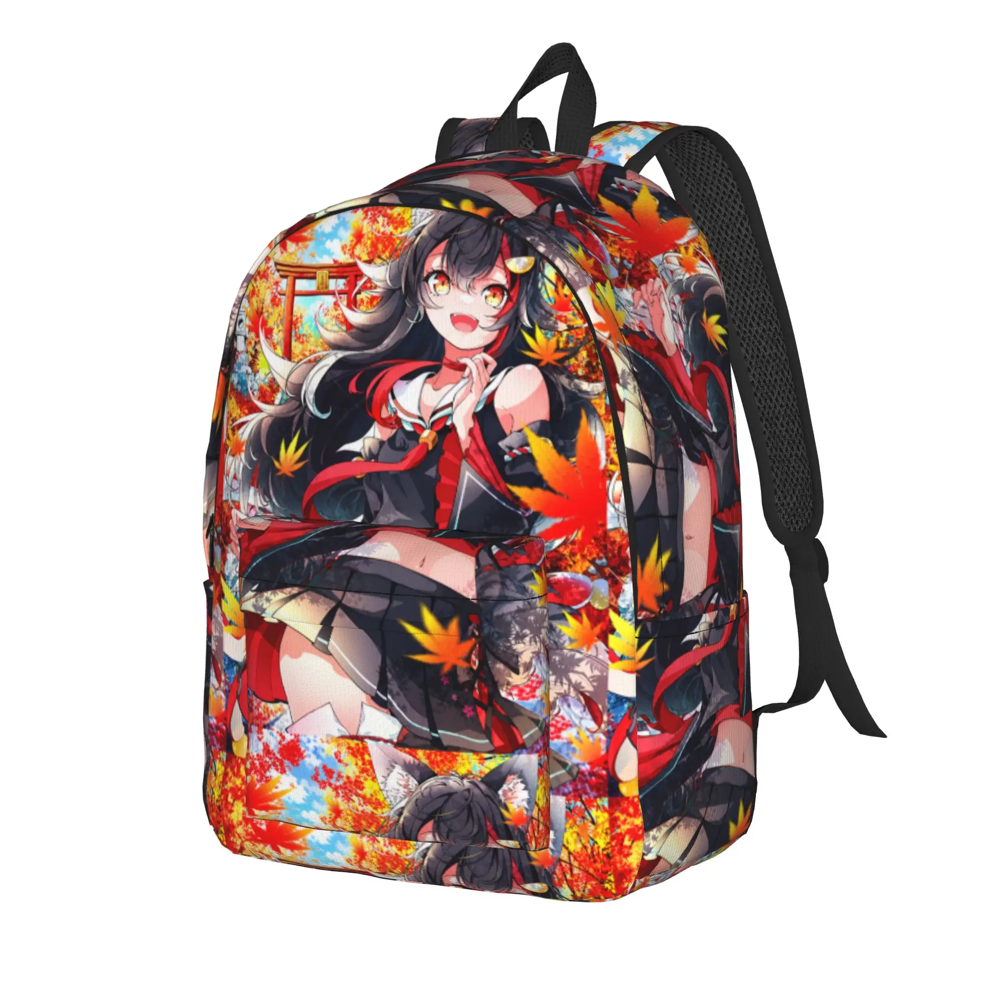 Hololive Gamers Ookami Mio Autumn Backpack  Sport Backpacks Boy Girl High Quality Print High School Bags Streetwear Rucksack