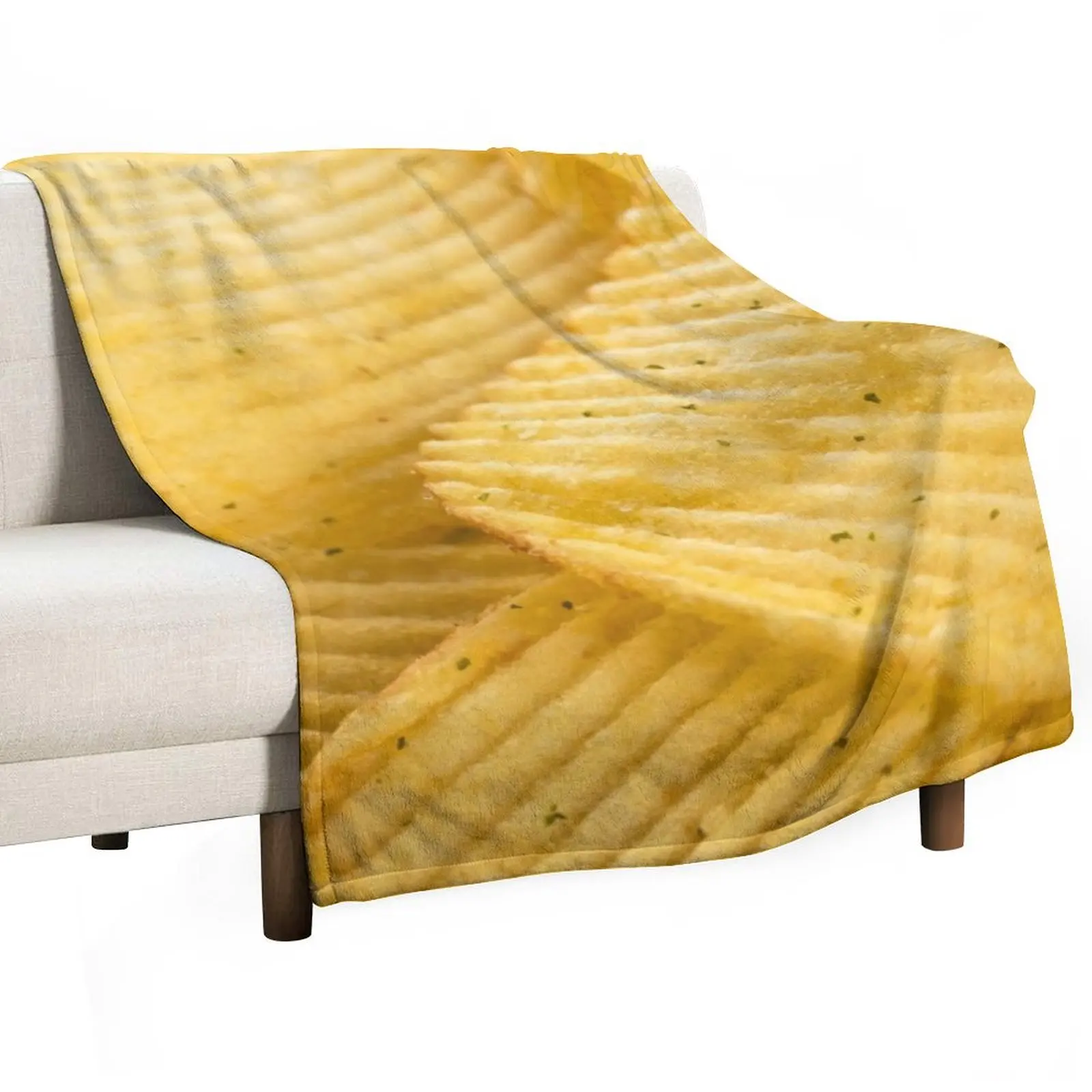 Manta de patatas fritas con volantes, mantas decorativas personalizadas para cama, mantas peludas
