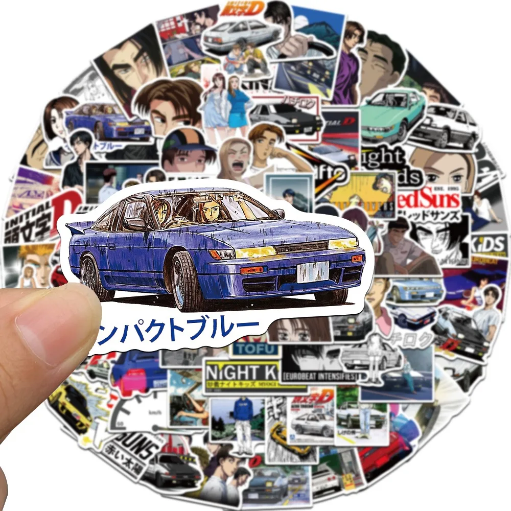 10/30/50/100pcs Takumi Initial D Anime Stickers Project D Keisuke Sticker Laptop Phone Luggage Suitcase Cool Car Decal Toy Gift