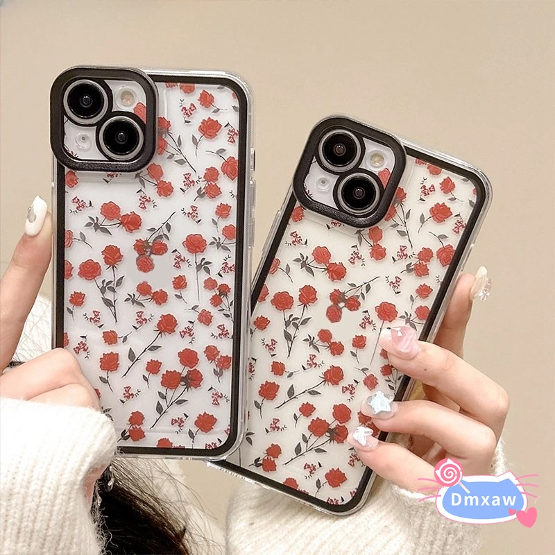 

For Huawei P60 P50 P40 P30 P20 Pro Lite P smart 2021 Z Mate 40 30 Pro Phone Case Flowers Roses Cute Transparent Silicone Cover