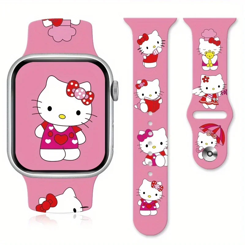 Kitty printed watch strap is suitable for all series of Apple S8765432SE generation