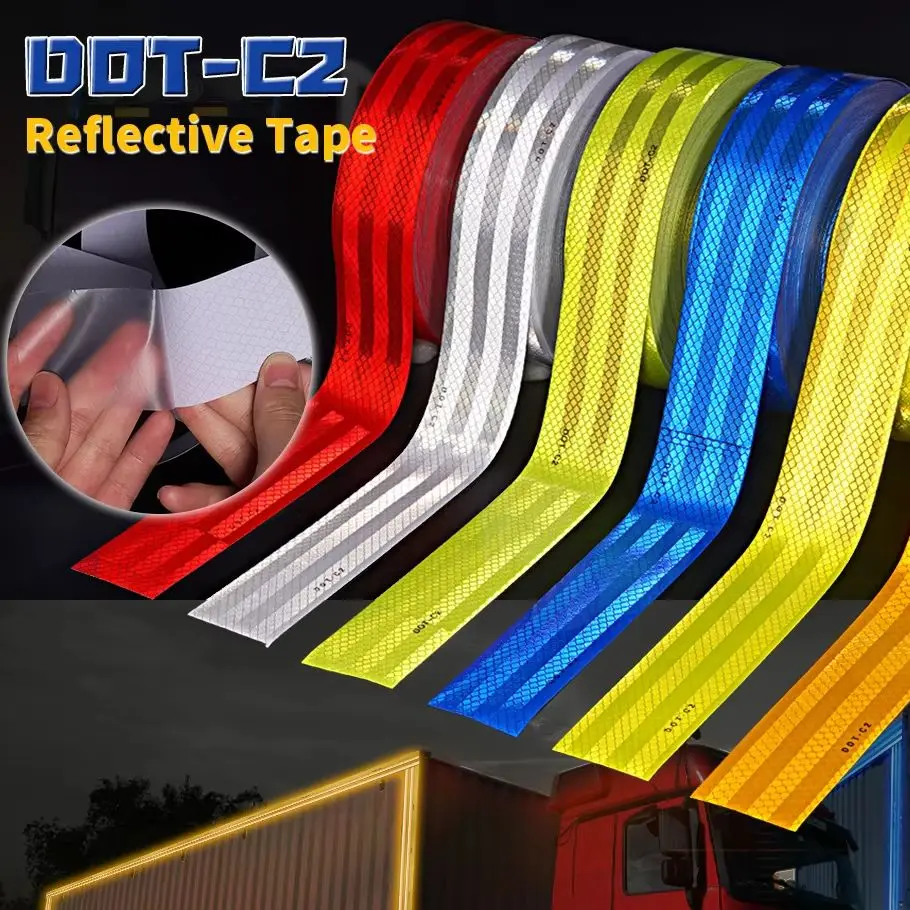 Warning Reflective Sticker Night Visibility Waterproof Safety Film Conspicuity Reflectors Tape for Bicycle
