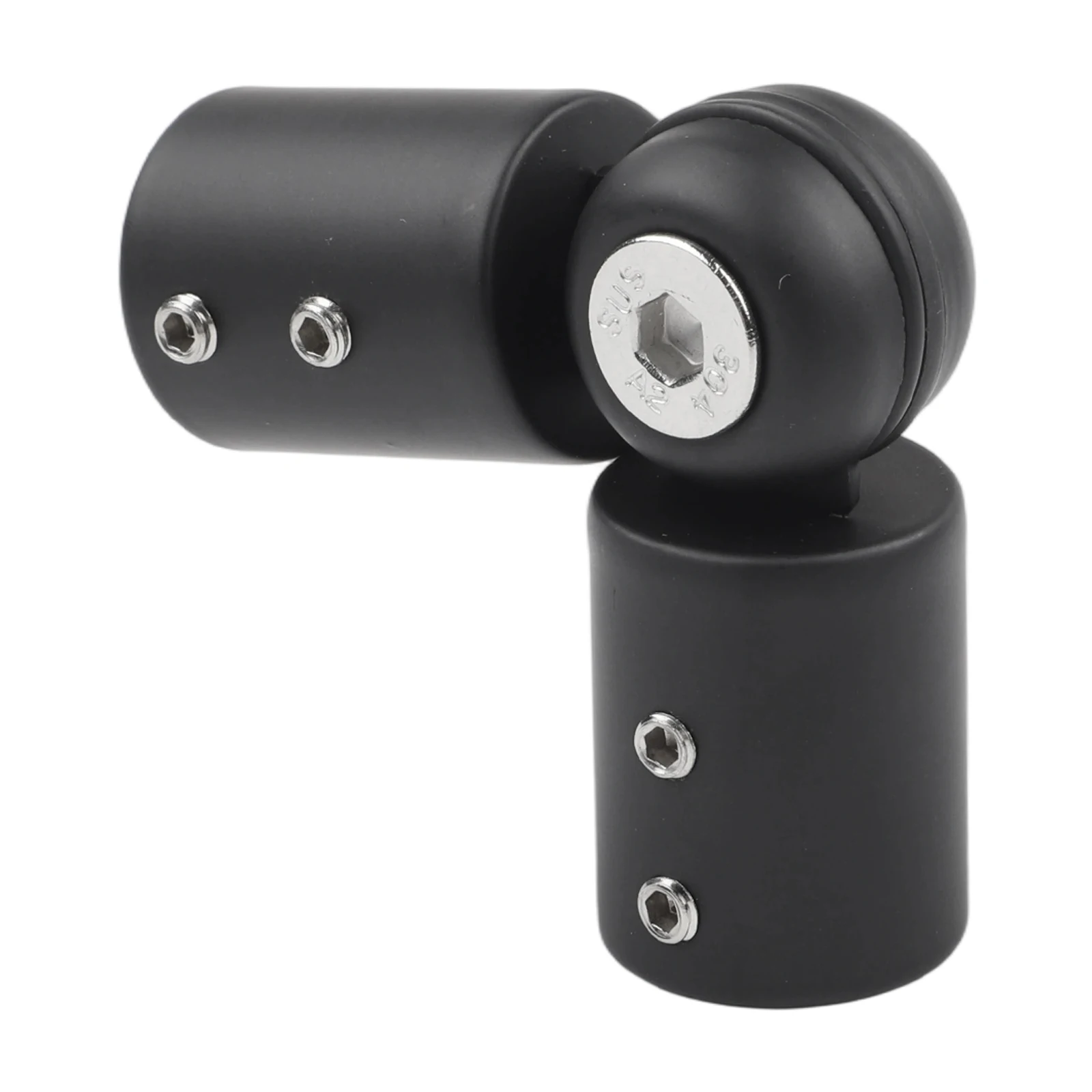 Corner Rod Adapter for Bay Window and Shower Room Applications with Adjustable 90 to 180 Degree Elbow and 304 Stainless Steel