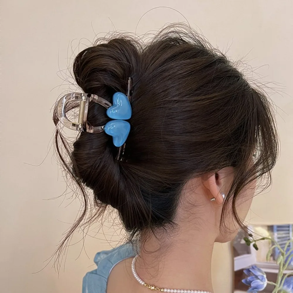 

Модные прозрачные заколки в форме сердца в виде акулы, головные уборы в корейском стиле, заколки для волос с когтями, милые заколки в виде акулы из смолы, фестиваль