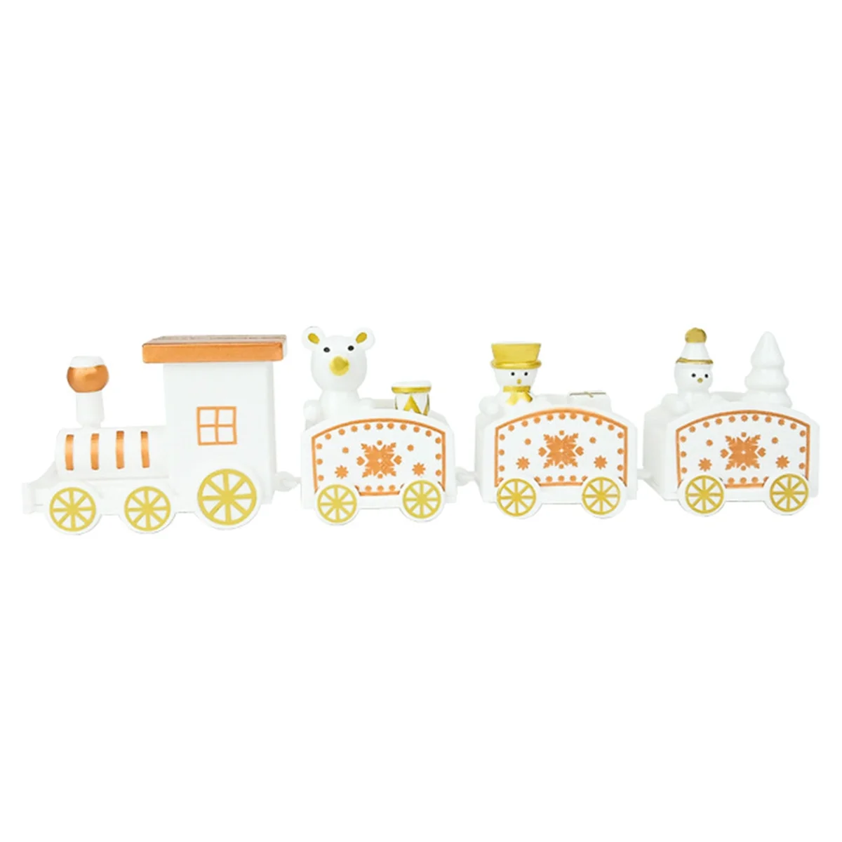 4 Pcs Christmas Train Ornaments with Train Decor Mini Train Decor Set for Christmas Party