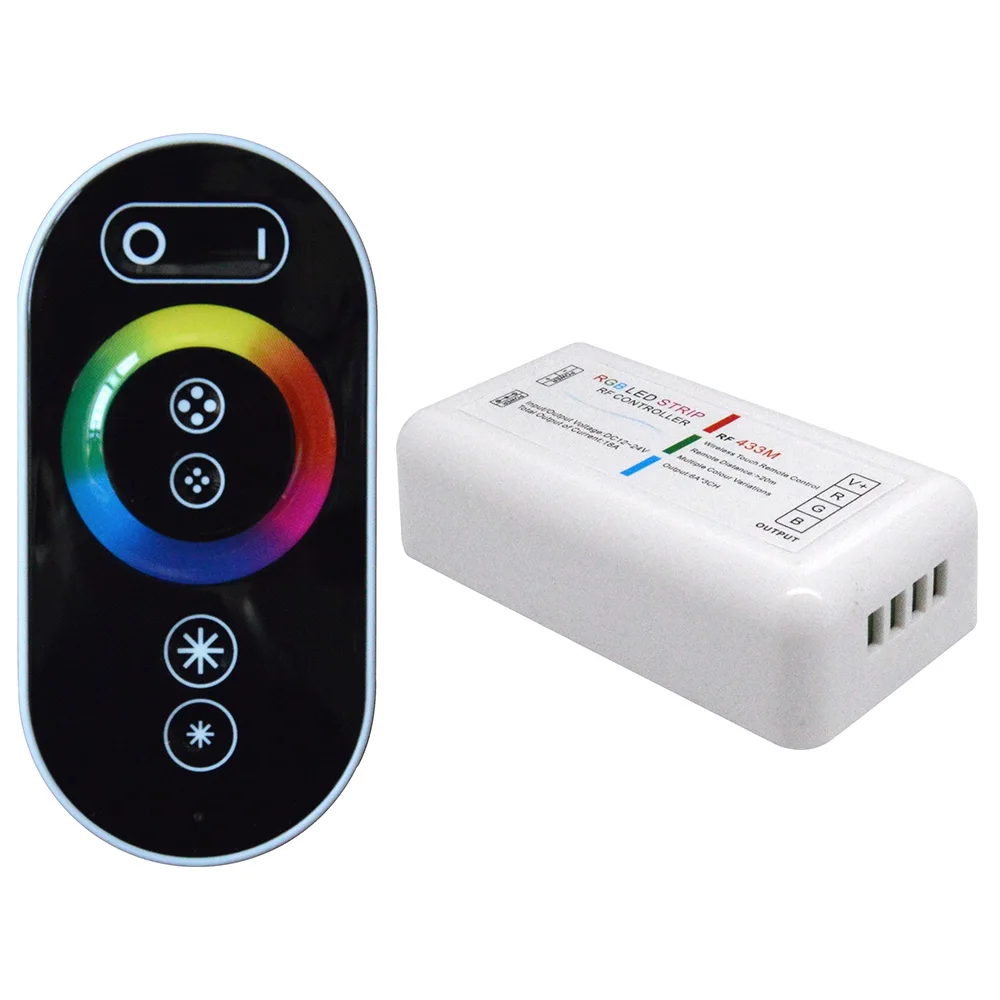 Rgb-6-Key Controller Set Dc12-24V 6A/Ch Brightness Control Rgb Color Smd Cob Led Strip Rf Wireless Remote Controller