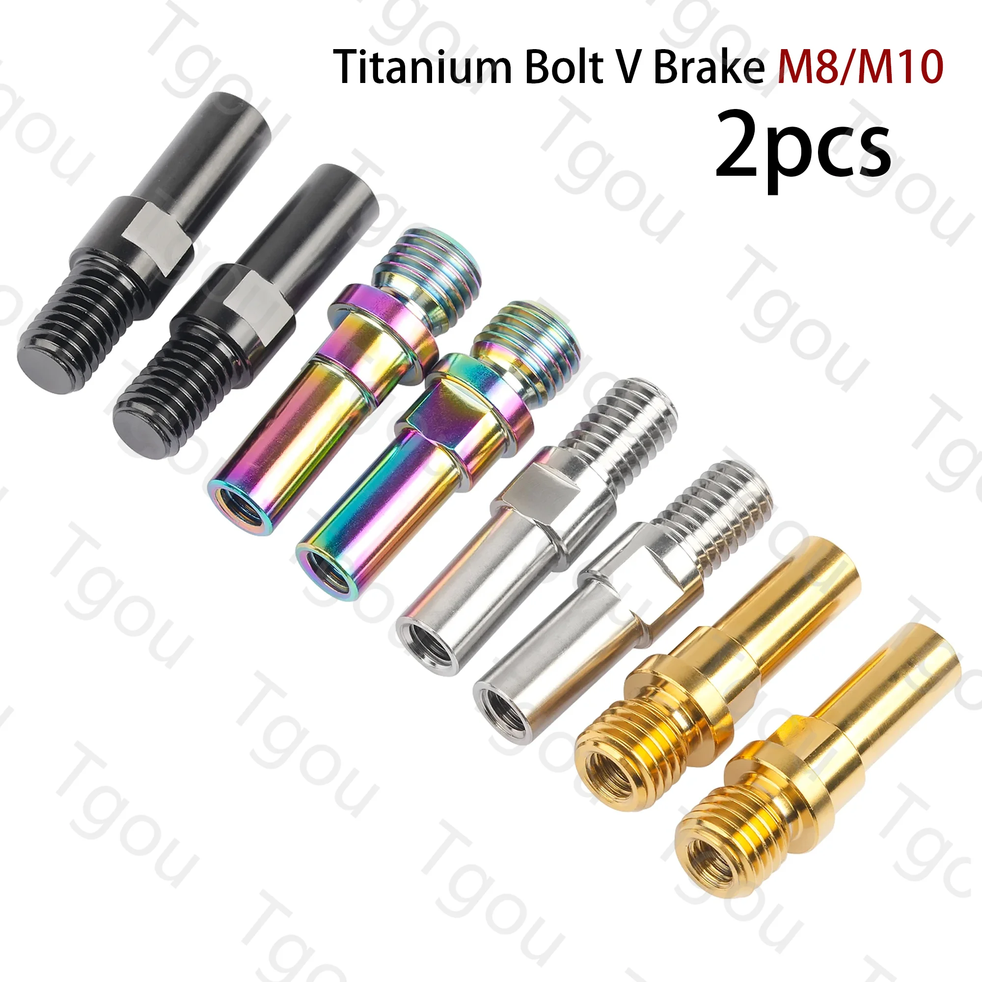 Tgou V Brake Base Post M8 M10 Pitch 1.25mm Titanium MTB BMX Ti Stud Post Bolt Bike Service Parts 1pair