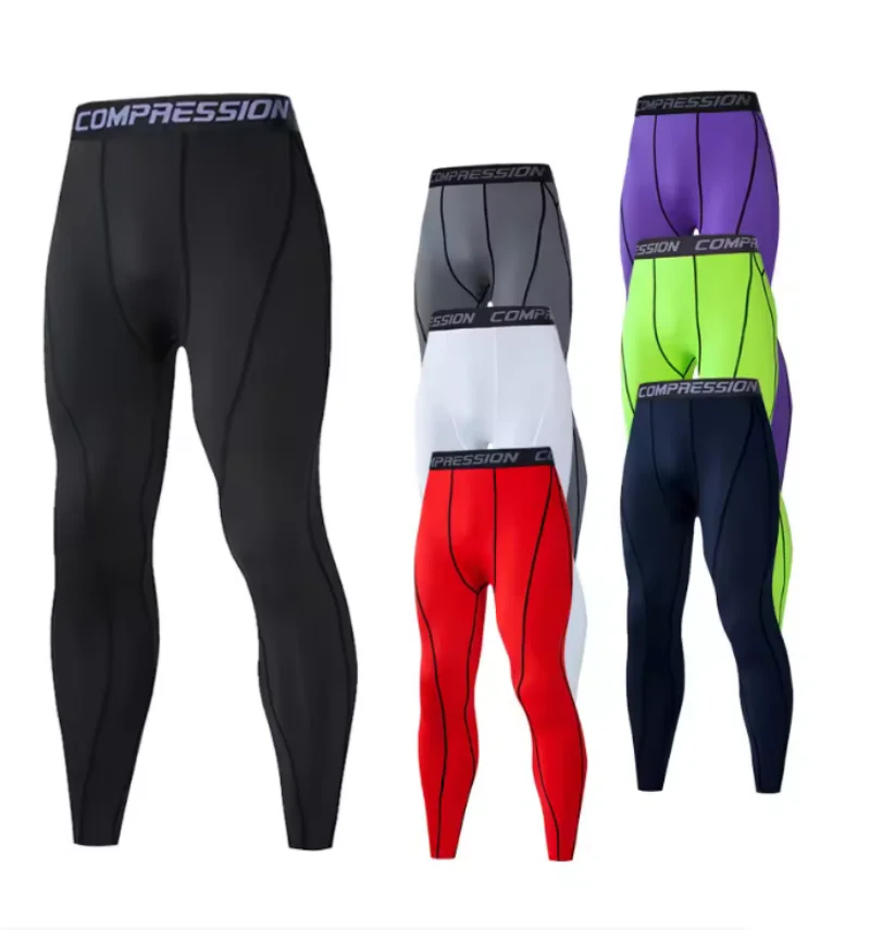 Pantaloni a compressione da uomo Collant Leggings freddi e asciutti Sport Baselayer Collant da corsa Allenamento atletico Pantaloncini attivi