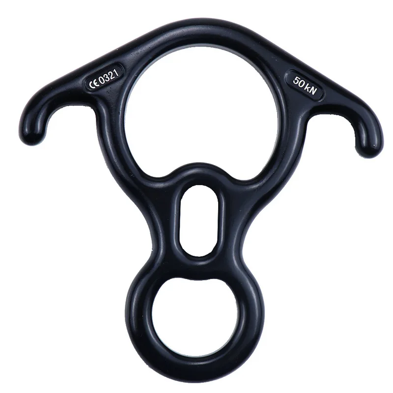 

Rock Climbing Aerial Yoga Hammock Horn Hoop Abseiling 50KN Rescue Figure 8 Slow Down Descender