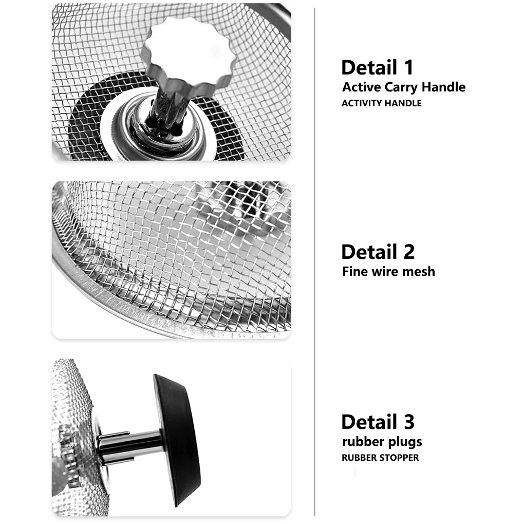 Saringan tempat cuci teleskopik Stainless Steel, aksesoris restoran, saringan ventilasi kolektor drainase penangkap rambut, Stopper pembuangan teleskopik Stainless Steel