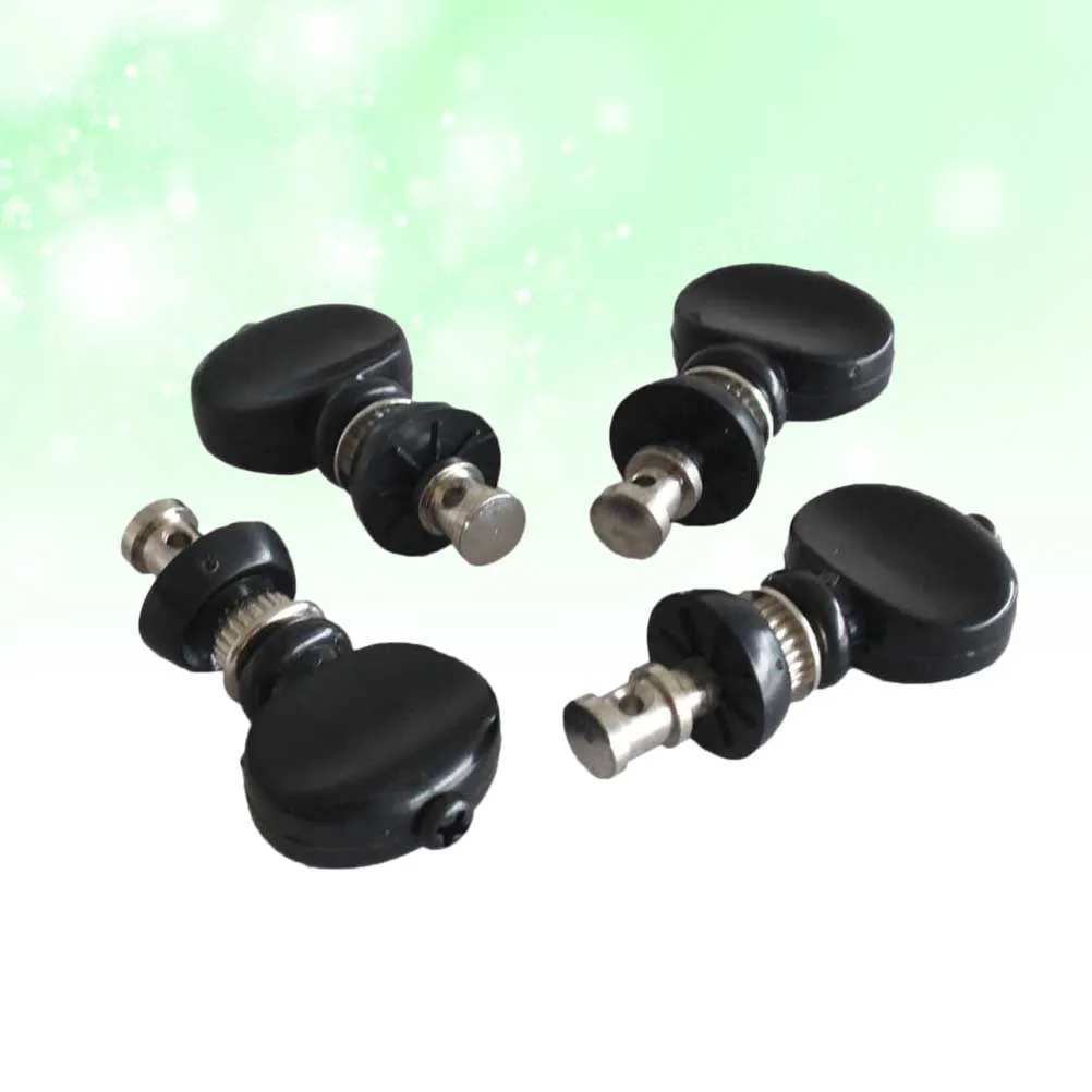 

4Pcs Ukulele Strings Tuning Peg Sets Plastic Durable Steel Pegs Adjustable Screw Machines Tuners Guitar Silver
