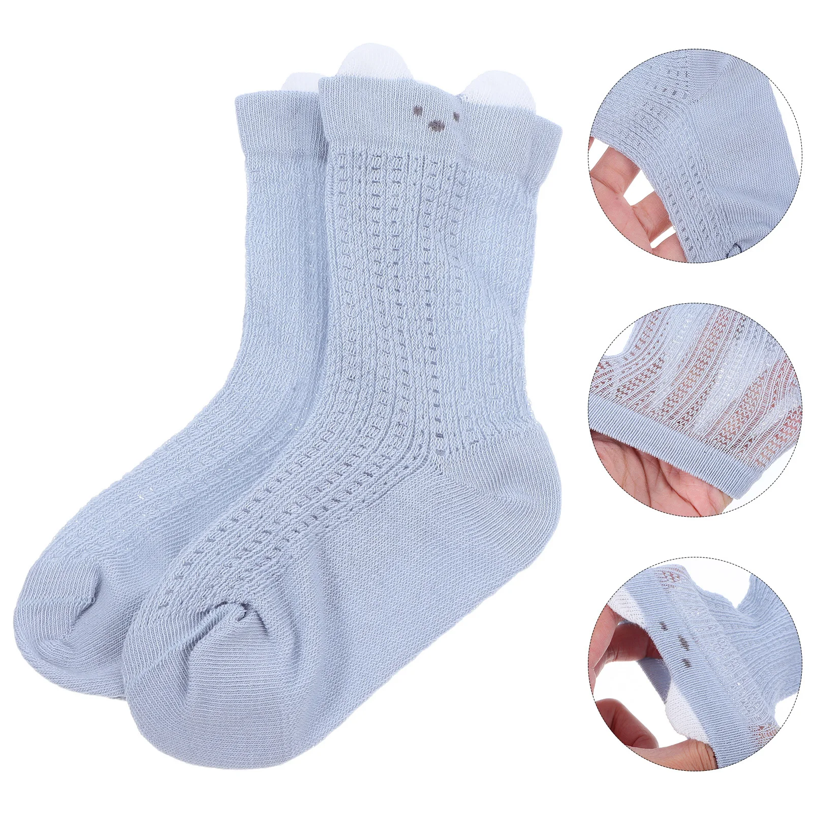 

1Pair Mesh Baby Socks Soft Cotton Thin Socks for Newborn Toddlers Unisex Infant 4-12 Months Stretchy Comfortable Kids Footwear