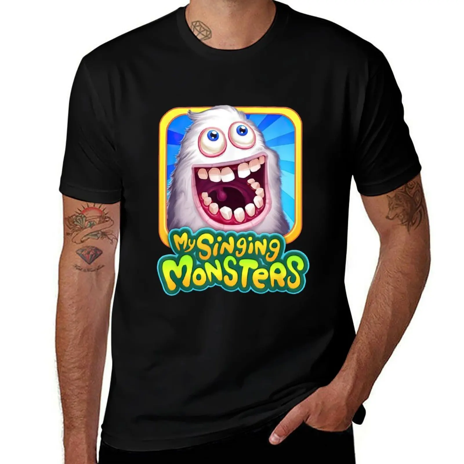 Футболка с забавным значком My Singing Monsters Mammott, хлопковая футболка, футболка из 100% футболки с индивидуальным принтом