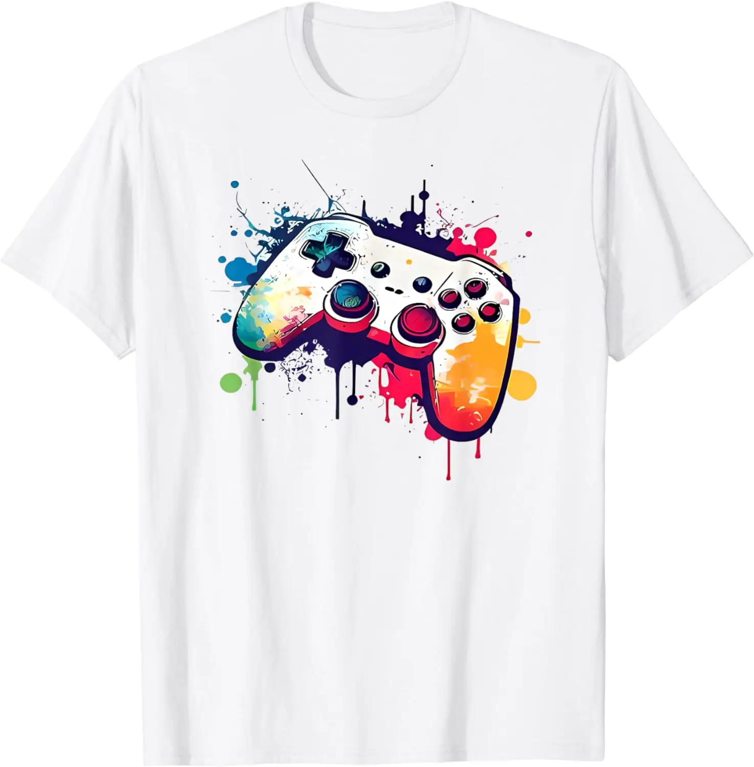 Control All The Things Video Game Controller Gamer Boys Men T-Shirt Streetwear Graphic T Shirts  Men Clothing Tops Ropa Hombre