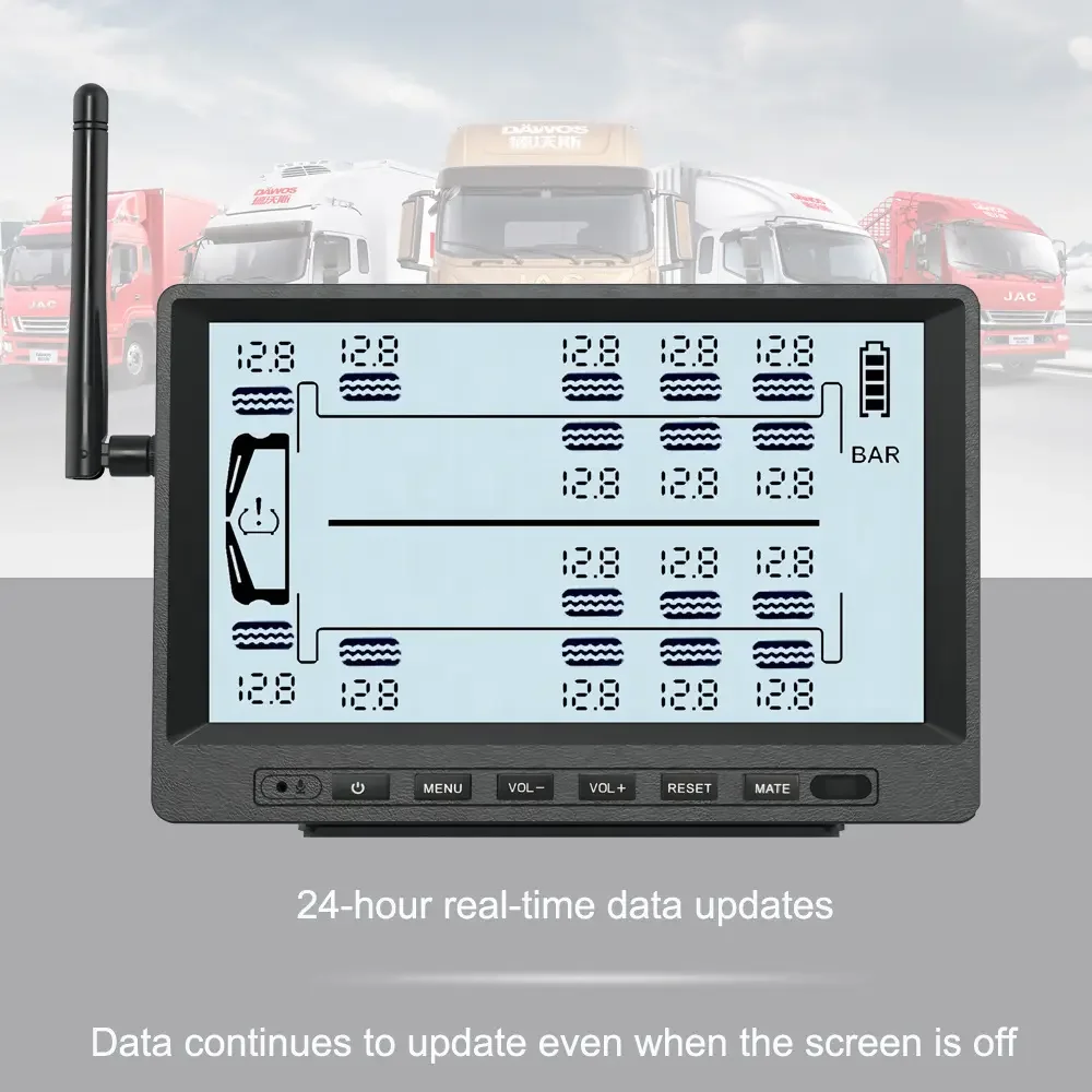 Hot Selling Auto 8 12 16 22 Wheel TPMS Tyre Pressure Monitoring System Sensor 433.92Mhz Truck RV Tire Pressure Trailer