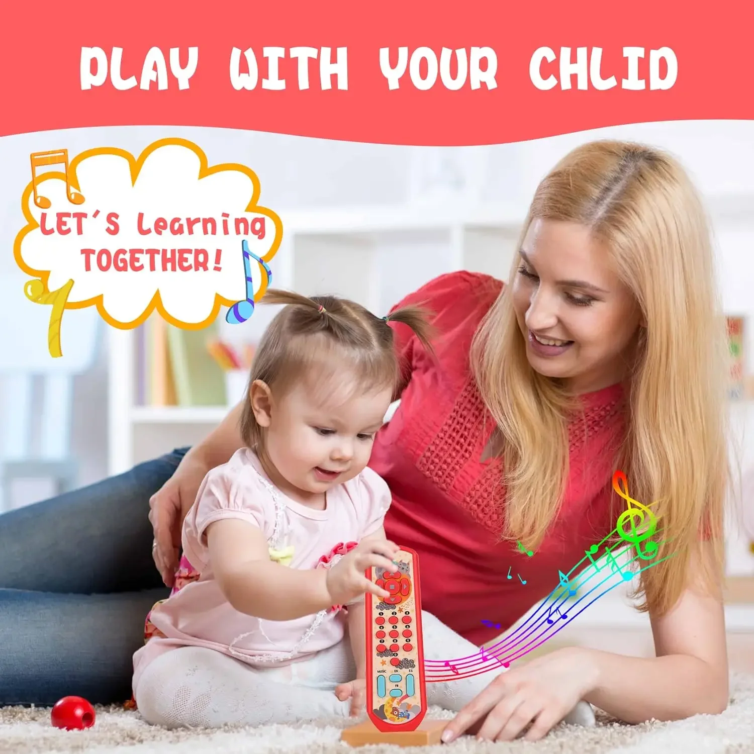 Silikonowe gryzaki do zabawek zdalnie sterowanych, zabawki edukacyjne muzyczne sensoryczne, prezenty dla noworodków