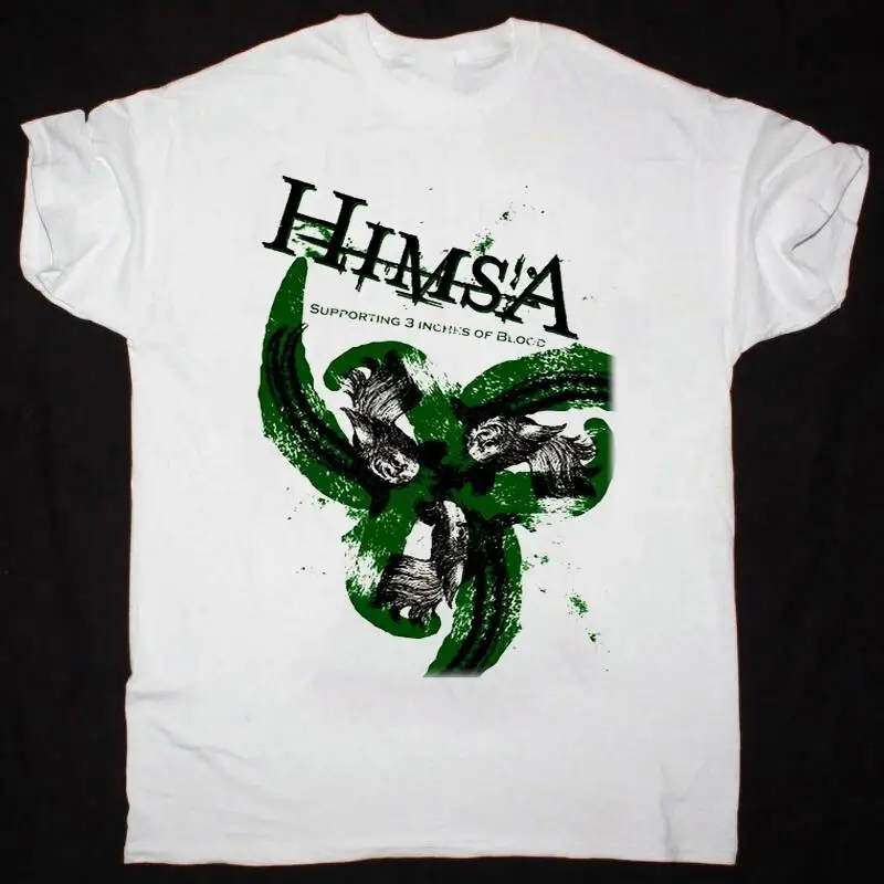 

НОВЫЙ логотип группы Himsa для фанатов, белая футболка всех размеров KN390
