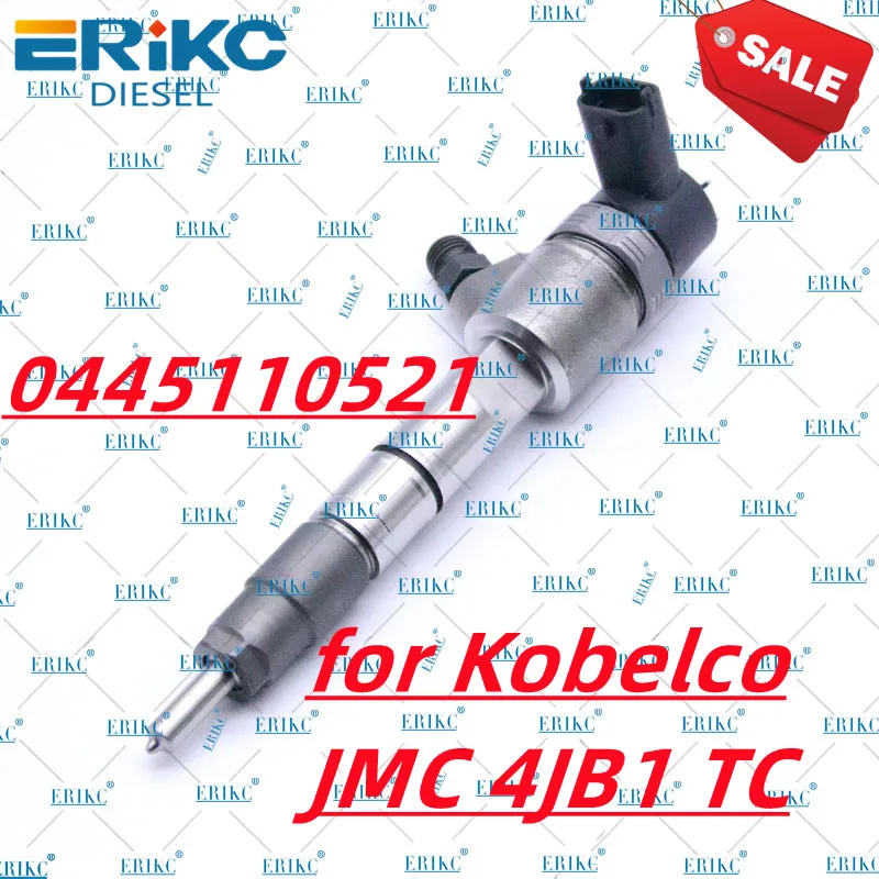 ERIKC 0445110521 Common Rail Diesel Fuel Inyection for 0445 110 521 Original Injector Assy 0 445 110 521 for Kobelco JMC