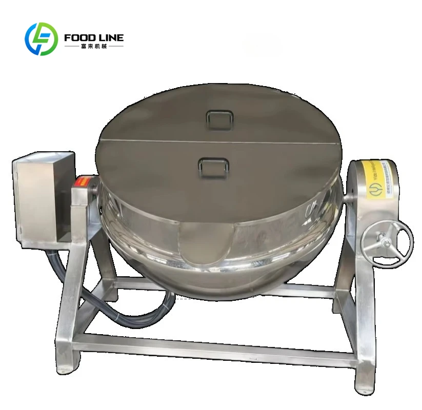 Customized 50L-1000L Triple Heating Jacket Kettle - Industrial 304 SS Stirring Pot for Sauce/Jam/Soup