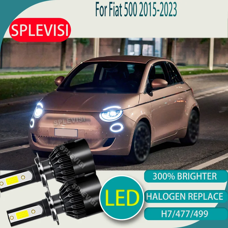 

H7 Waterproof LED Hi LO Beam Bulb Headlamp High Bright White Output For Fiat 500 2015 2016 2017 2018 2019 2020 2021 2022 2023