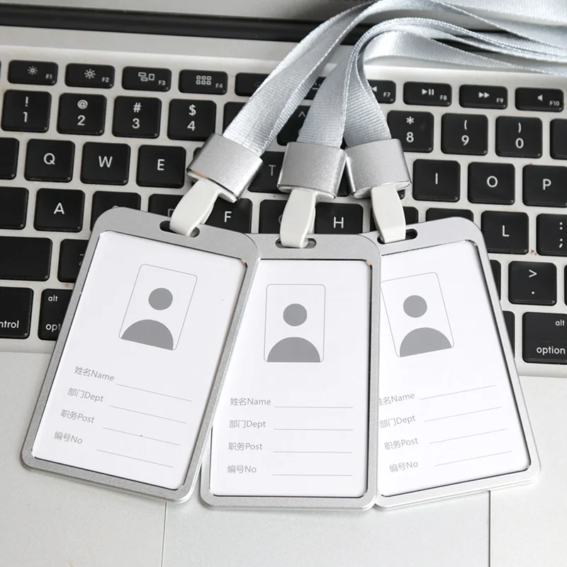 3 قطعة/المجموعة حامل بطاقة سبيكة الحبل موظفي الشركة تمرير للجنسين معرف اسم حامل بطاقة العمل اللوازم المكتبية