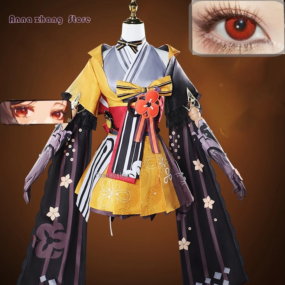 In Stock Chiori Cosplay Costume Genshin Impact Тиори Chioriya Boutique Tailor Full Set Wig Halloween Xmas