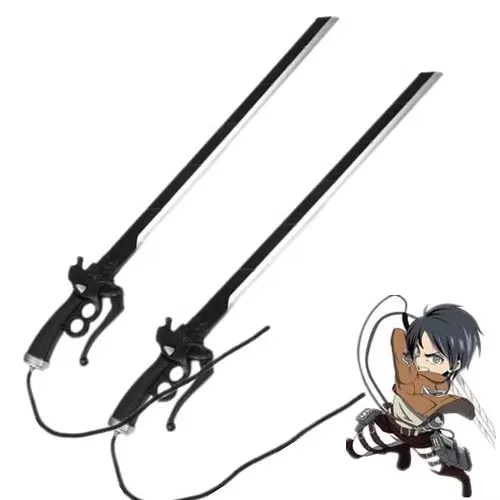 1:1 Attack on Titan Cosplay Gun Sword Mikasa Eren Rivaille Ackerman Weapon Prop Sword Cos Halloween Cos Gift 95cm