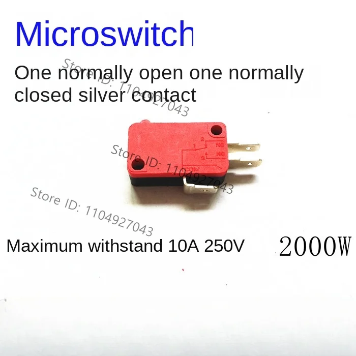10PCS Micro Switch, Limit Switch, Door Cabinet Switch, Light Touch Sensitive High KW 16 (5A) 250V~ Silver Plated Dot
