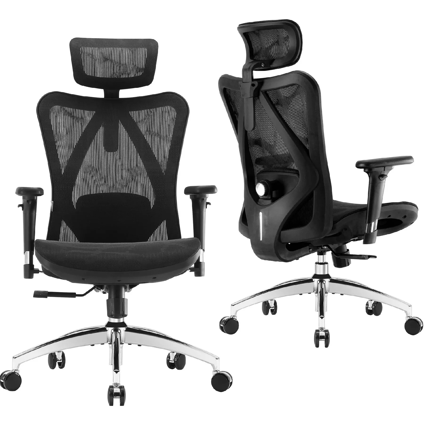 SIHOO M57 Ergonomic Office Chair with 3 Way Armrests Lumbar Support and Adjustable Headrest High Back with Tilt Function