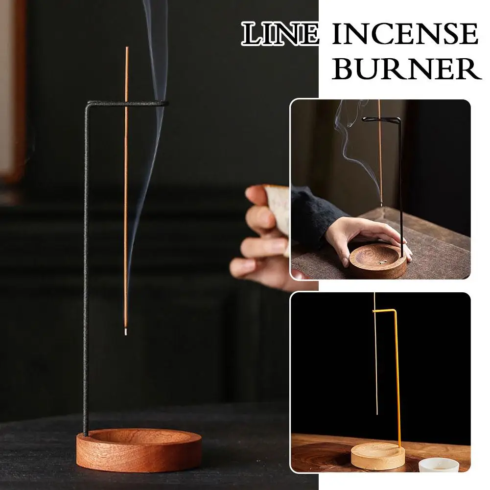 Incense Holder Aromatherapy Stand Upside Down Wooden Supplies Decor Home Plate Ash Burner Incense Catcher Buddhism Incense J1T1