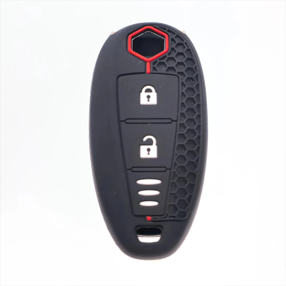 For Suzuki Baleno Ertiga Ciaz Ignis Kizashi Swift SX4 S-cross Vitars Silicone Car Smart Key Cover Case Bag Protector Keychain