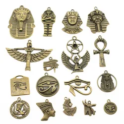 WYSIWYG 40g Antique Bronze Color Zinc Alloy Random Mix Styles Egypt Series Pendant Charms DIY Jewelry Making Accessories