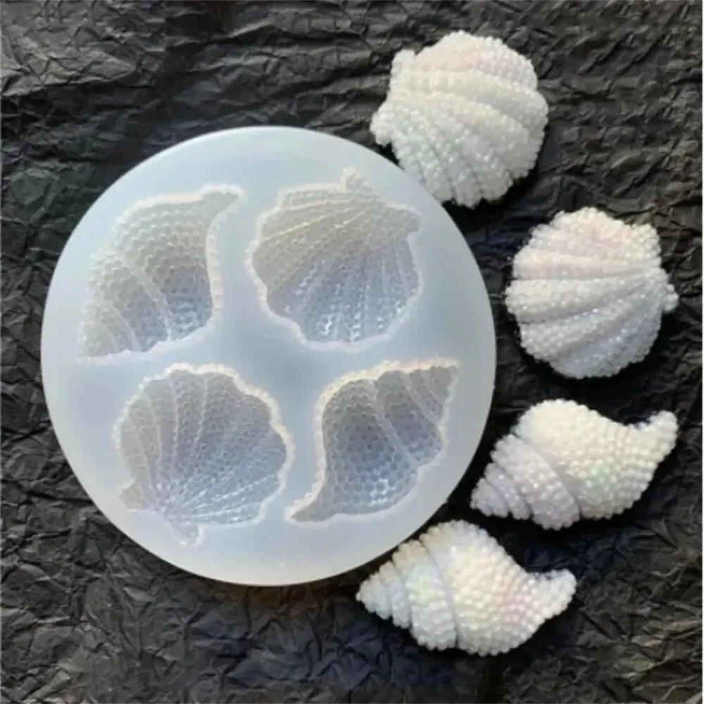 

Многогранная форма для зеркала в виде морской ракушки из смолы; форма для декоративных поделок в виде ракушки