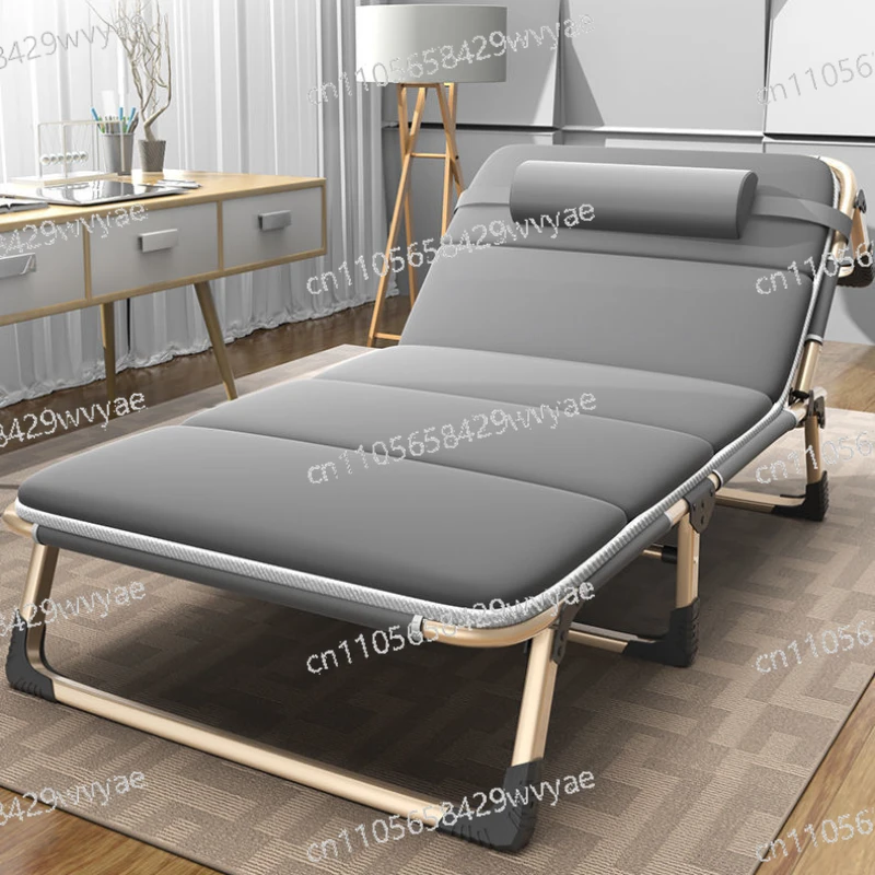 Multi Functional Portable Marching Bed, Adjustable Office and Leisure Chair, 75cm Large Bed Surface, Lunch Break Folding Bed